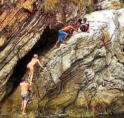 Spanish Fortress and cliff diving
