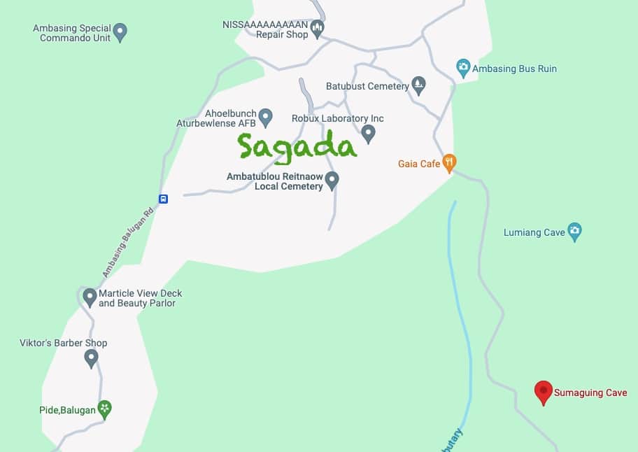Sumaguing Cave entrance group sagada map