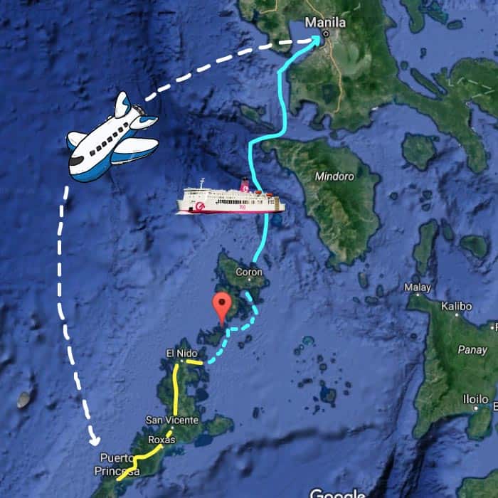 vorgeschlagene-route-palawan-philippinen