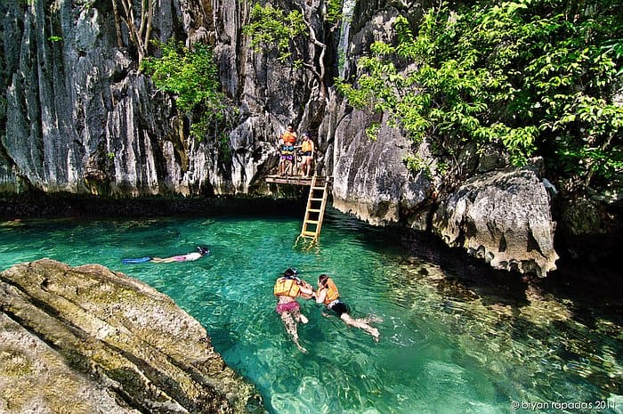 Twin-lagoons-coron Limestone Cliffs And Rock Formations