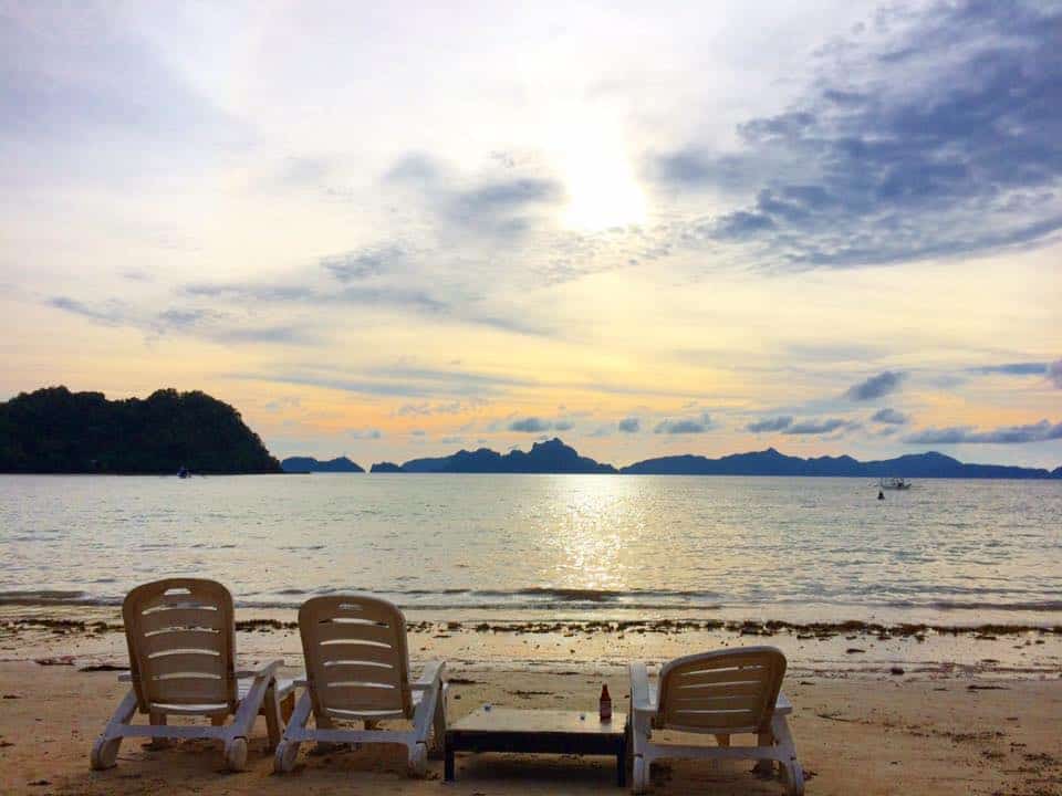 sunset on beach part of boat tour