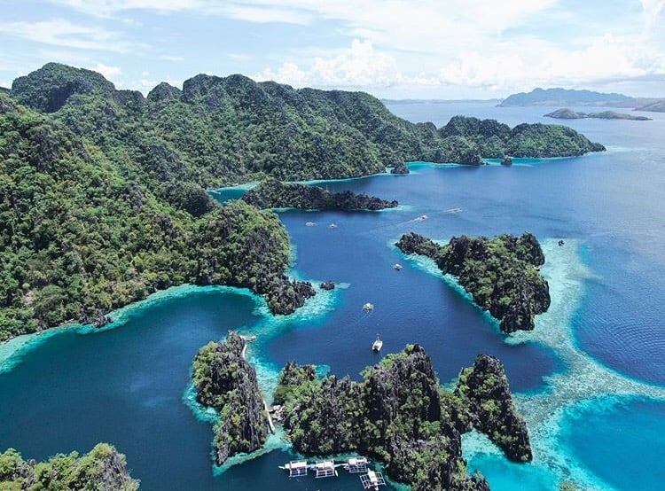 drone-shot-coron-twin-lagoon-palawan