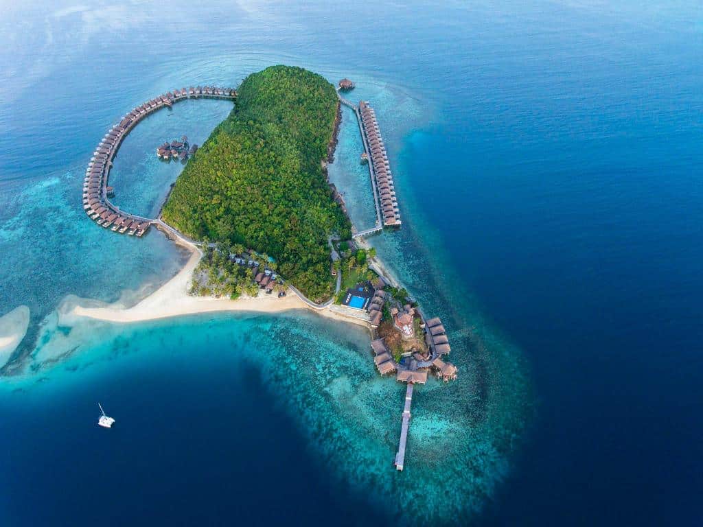 Aerial View of Huma Island Resort and Spa