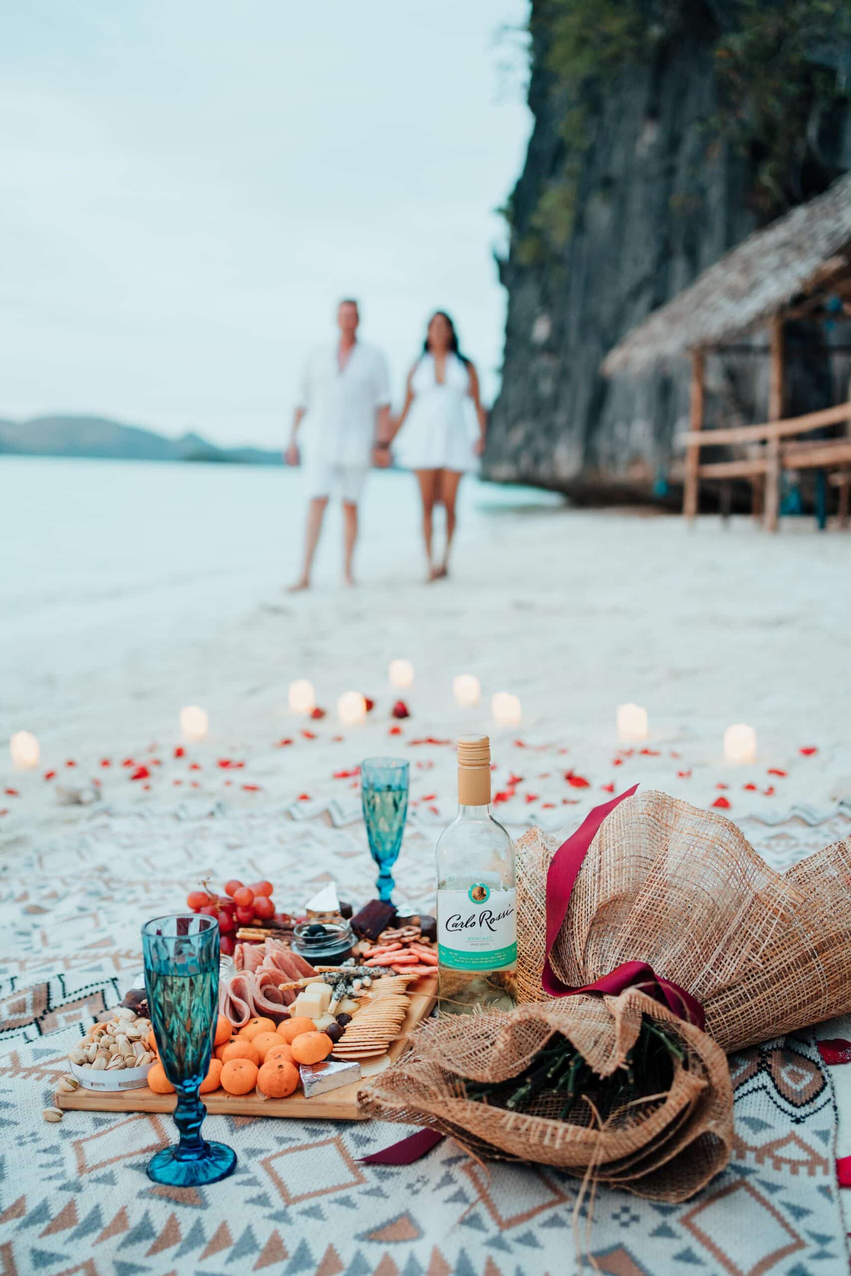 Sunset-romantic-candle-rose-petals-coron-wedding-proposal-package-El-nido-Palawan-private-tour-1