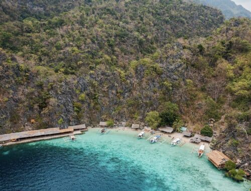 Atwayan-beach-coron-boat-tour-palawan-island-hopping-drone