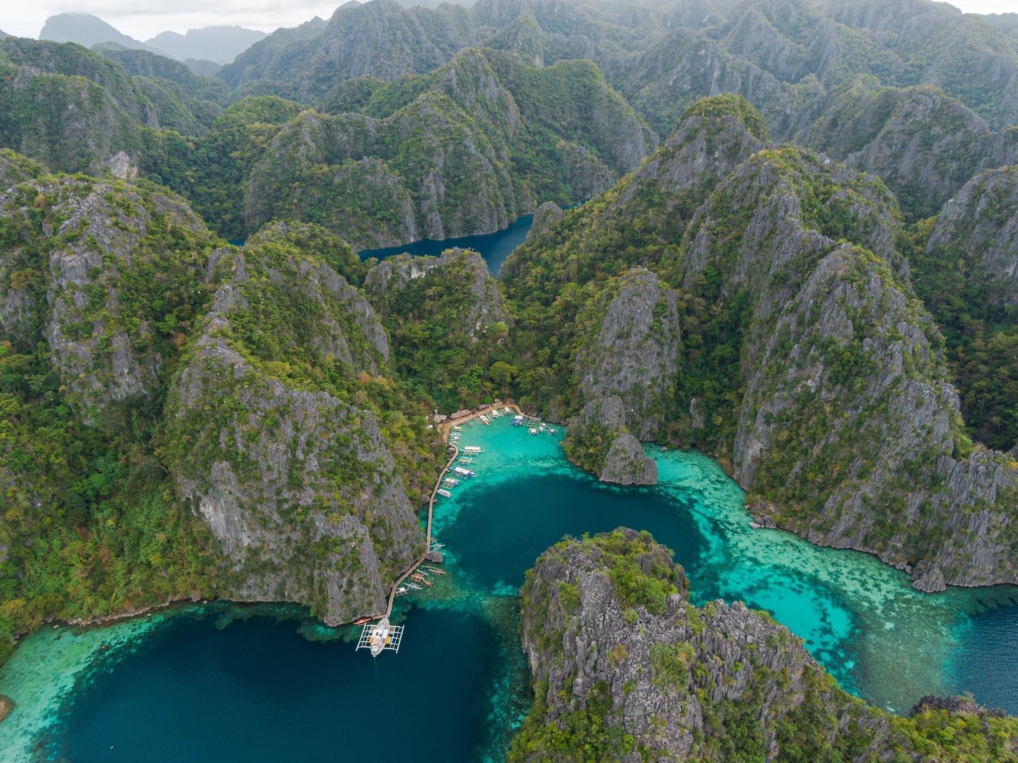 Limestone Cliffs And Rock Formations Barracuda-lake-coron