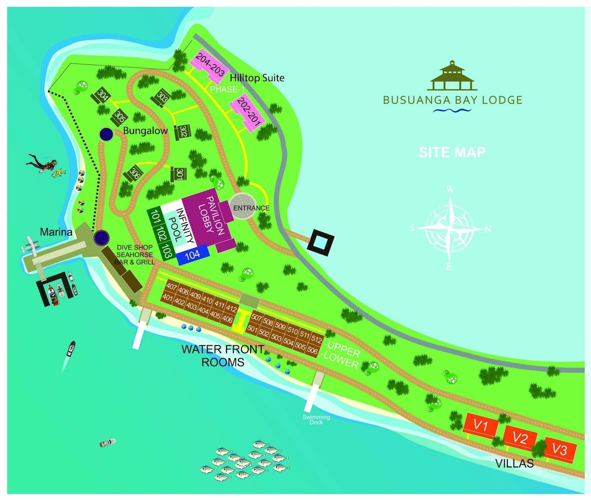 busuanga bay lodge BBL Site Map