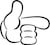 cartoon hand gesture pointing right finger