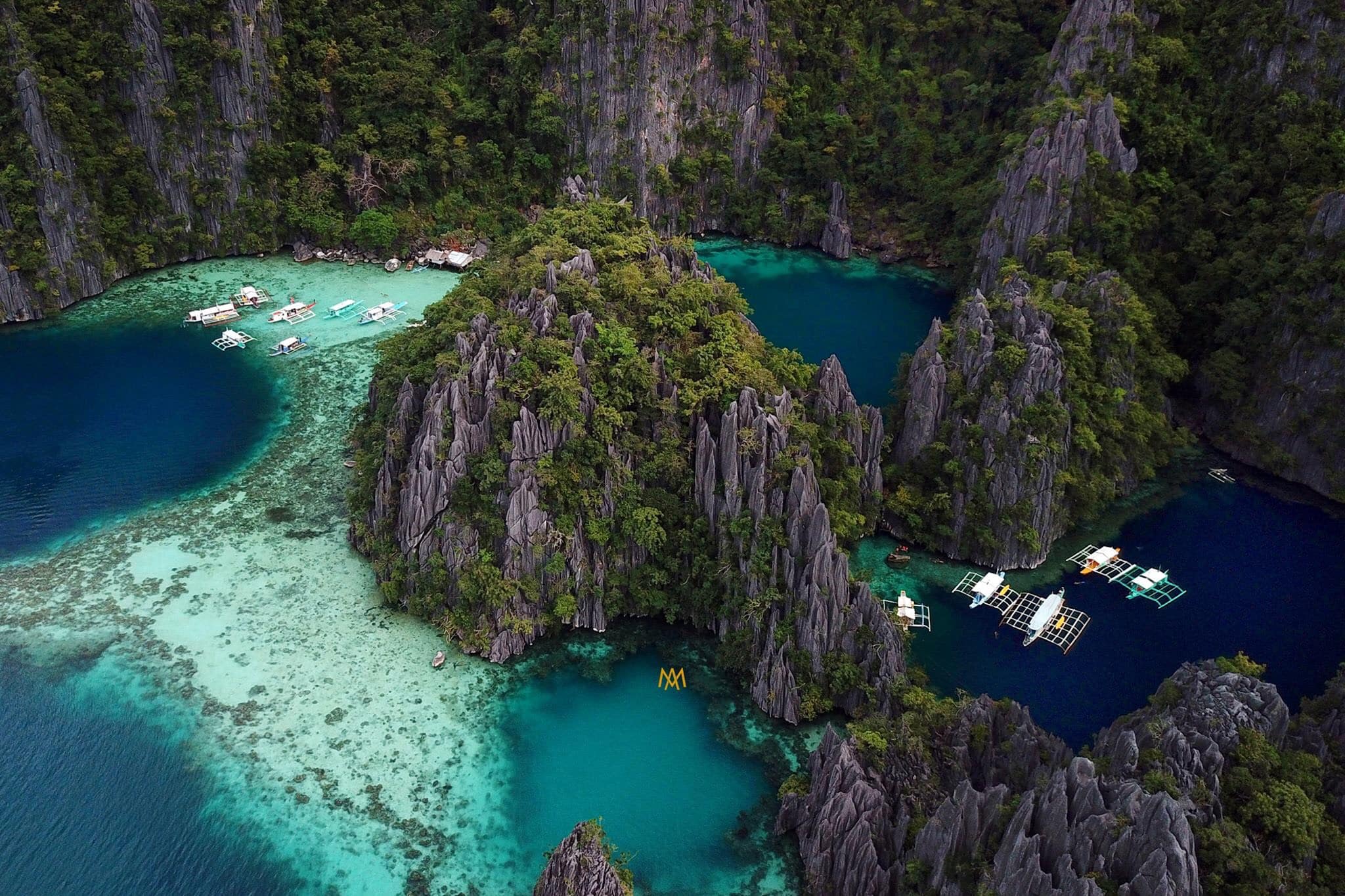 Twin lagoon in Coron, Palawan, Philippines