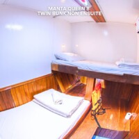 MQ8 Twin bunk Non ensuite Lower deck no window