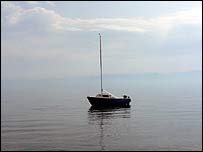Generic boat on Mediterranean Sea