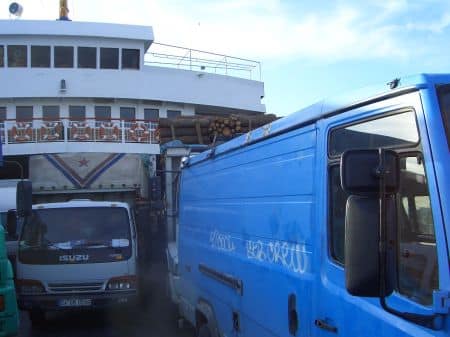 On the ferry in Turkey