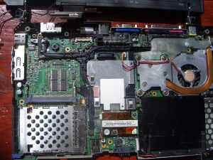 Take taking apart and clean cleaning a laptop