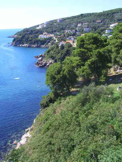 Traveling along the coast of Montenegro