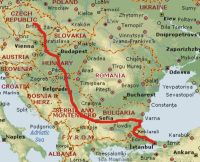 Travel map of Europe - Prague to Istanbul