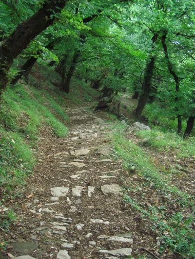 Cheap travel europe tour guide - monastery up hill above Stoliv, Montenegro