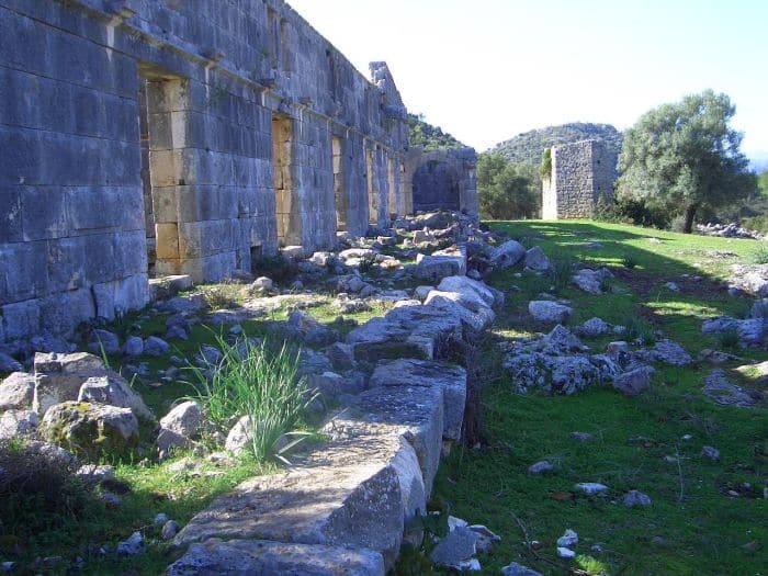 Cheap travel europe tour guide - ruins near Myra, Turkey