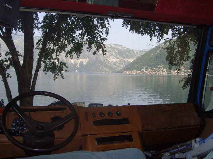 Traveling along the coast of Montenegro