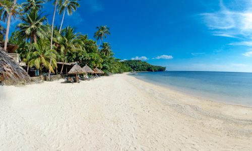 Blick auf den Strand in Sipalay, Negros