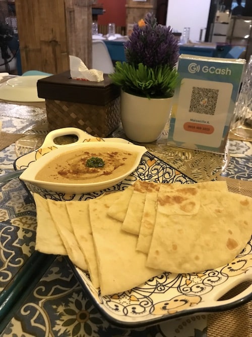 Kasbar-Moroccan-restaurant-boracay pita and humus