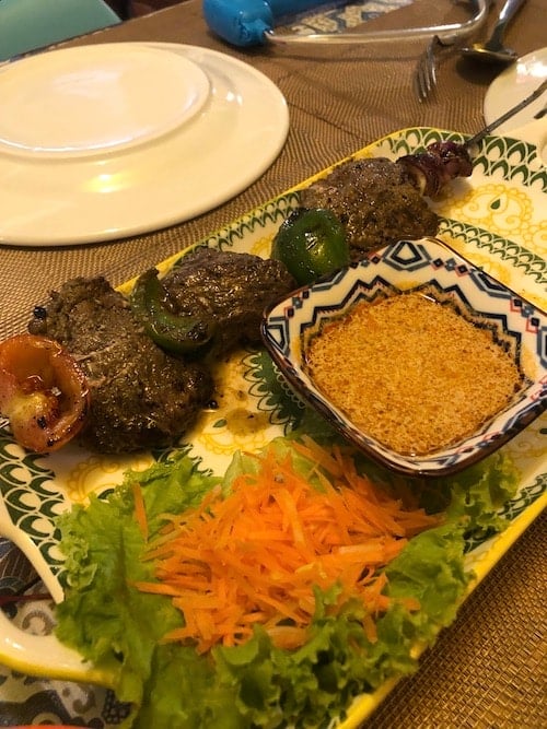 Kasbar-Moroccan-restaurant-boracay kebab with spicy yoghurt sauce