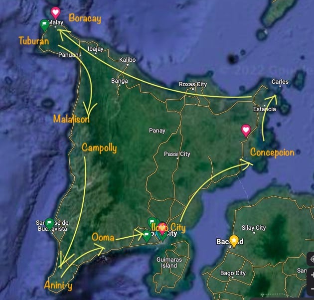 Panay island map