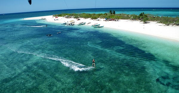 Kitesurfer at Seco Island